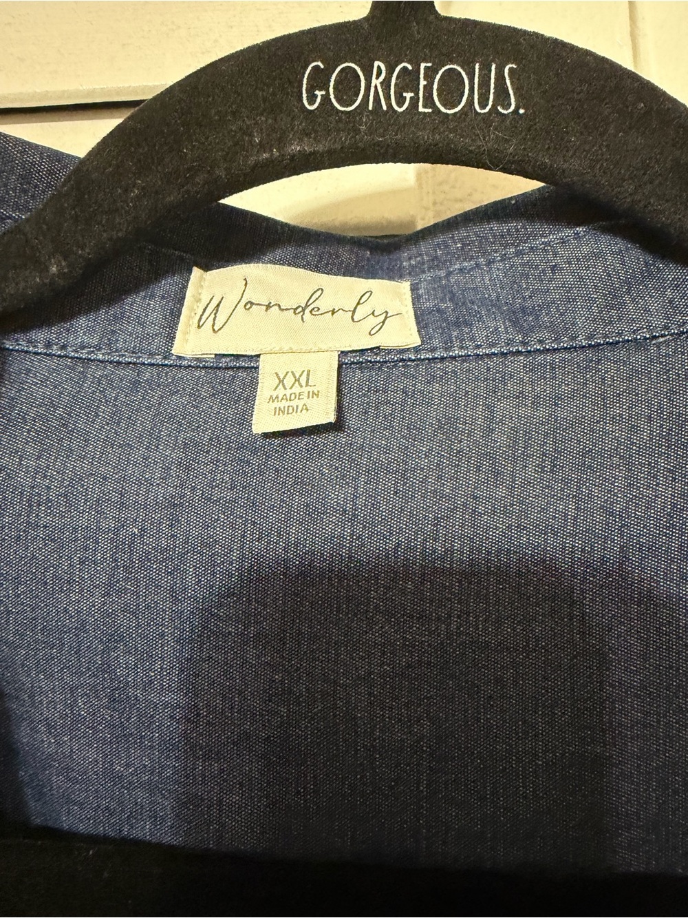 Wonderly Denim-Style Long Sleeve Shirt Dress in Blue - Picture 3 of 5